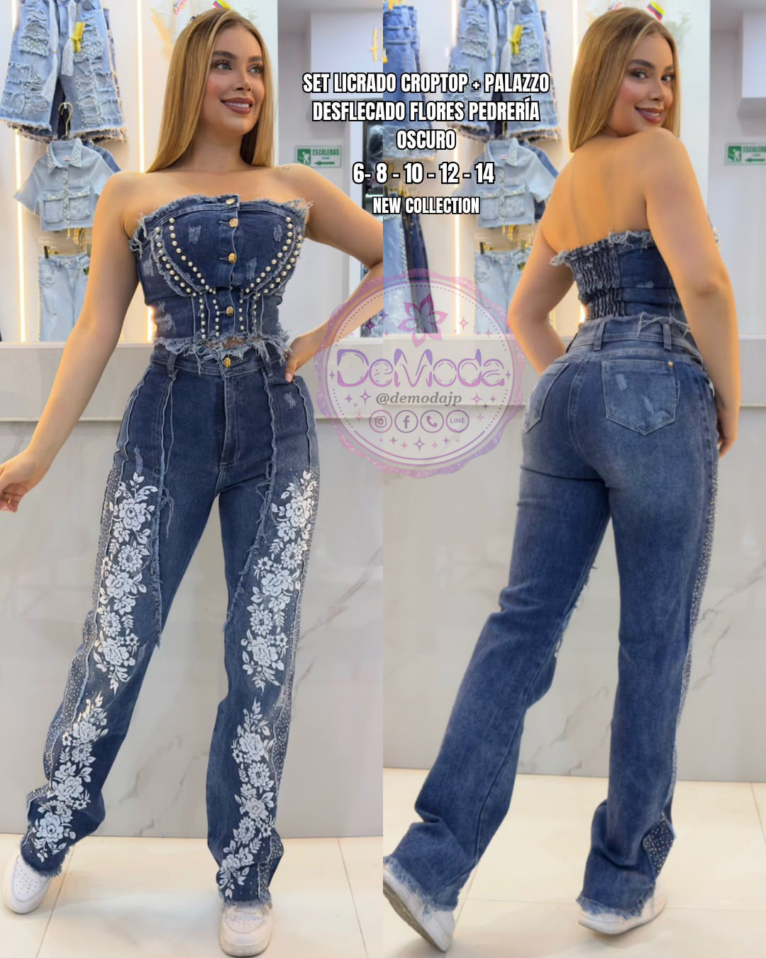 Set Jeans Palazzo Flores 1